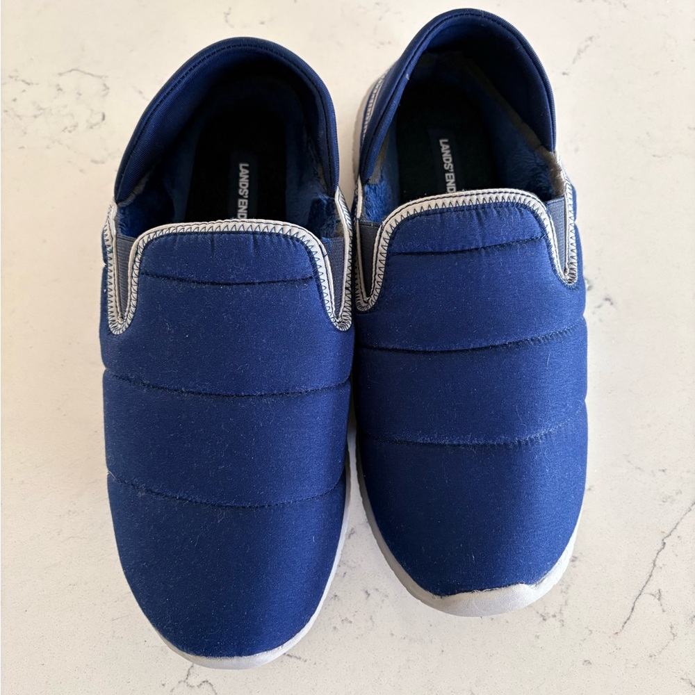 Lands' End Navy Slip-On Shoes